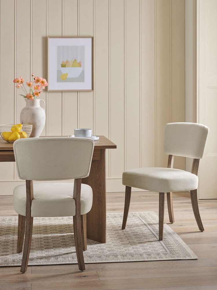 Set of 2 Natural Remi Light Wood Leg Dining Chairs - Image 1 of 9