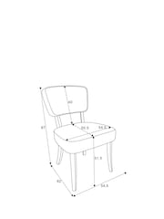 Set of 2 Natural Remi Light Wood Leg Dining Chairs - Image 10 of 10