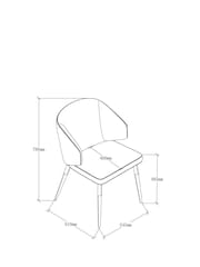 Set of 2 Tailored Chenille Oyster Martha Dining Chairs - Image 3 of 7