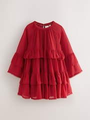 Baker by Ted Baker Tiered Chiffon Dress - Image 7 of 11