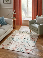 Multi Washable Autumnal Floral Print Rug - Image 1 of 5