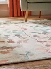 Multi Washable Autumnal Floral Print Rug - Image 3 of 5