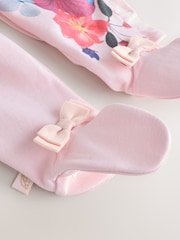 Baker by Ted Baker Pink Frill Detail Sleepsuit and Bib Set 2 Piece - Image 12 of 12