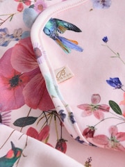 Baker by Ted Baker Pink Frill Detail Sleepsuit and Bib Set 2 Piece - Image 7 of 12