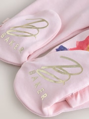 Baker by Ted Baker Pink Frill Detail Sleepsuit and Bib Set 2 Piece - Image 9 of 12