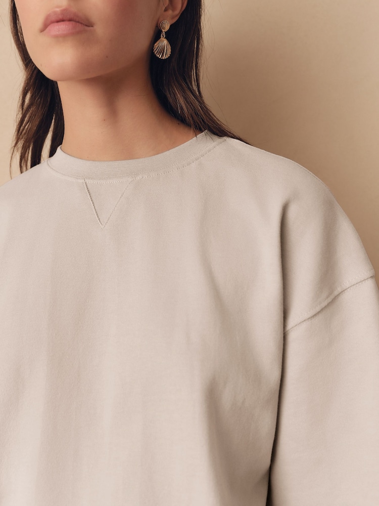 Stone Oversized 100% Cotton Short Sleeve Soft Touch Peached Feel Heavyweight T-Shirt - Image 5 of 8