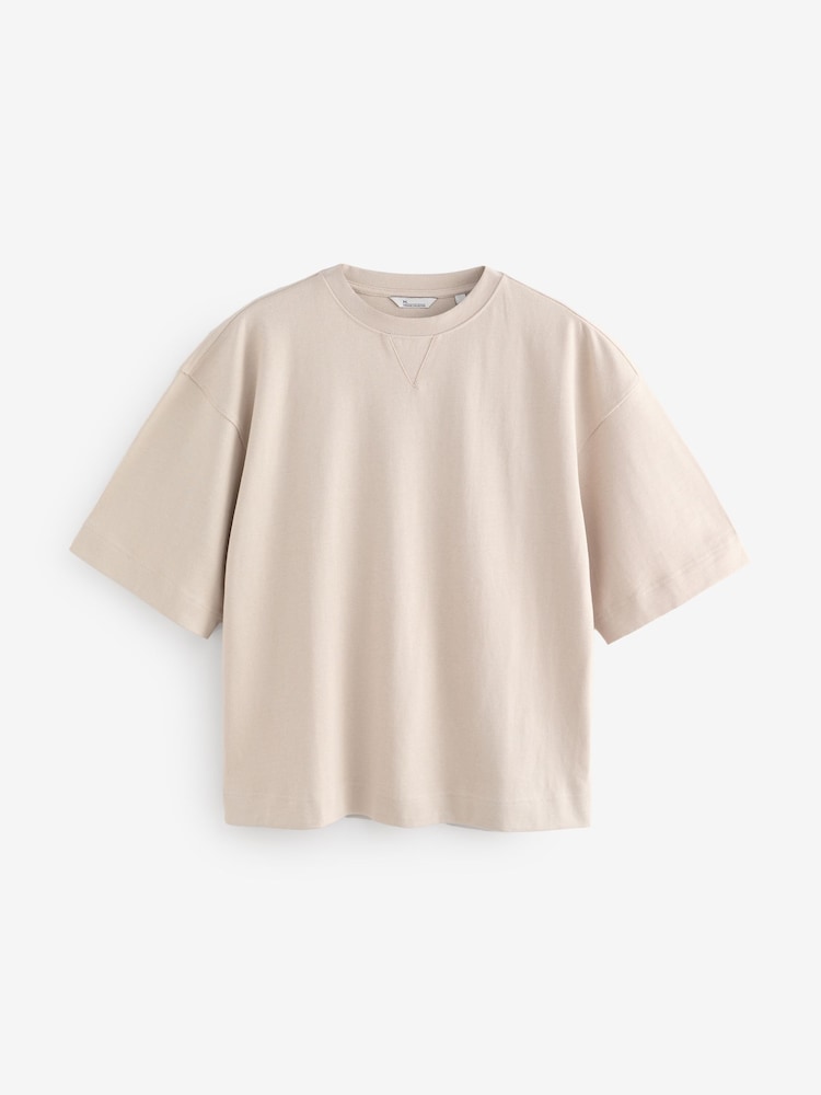 Stone Oversized 100% Cotton Short Sleeve Soft Touch Peached Feel Heavyweight T-Shirt - Image 6 of 8