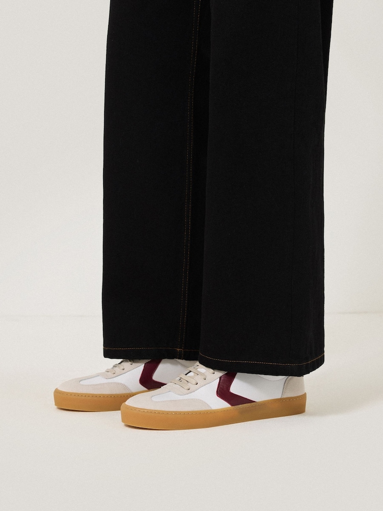 Jigsaw White Portland Vintage Stripe Shoes - Image 1 of 5