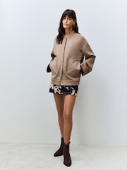 Cow Print 100% Cotton Denim Mini Skirt - Image 2 of 8