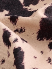 Cow Print 100% Cotton Denim Mini Skirt - Image 7 of 8