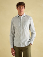 Joules 2 Pack Green Check /Blue Stripe Lightweight Cotton Shirts Classic Fit - Image 3 of 9