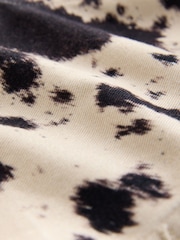 Cow Print 100% Cotton Cropped Denim Jacket - Image 8 of 8