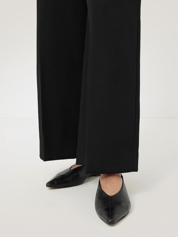 Jigsaw Black Linnie Flat Pointed Ballerinas - Image 1 of 1