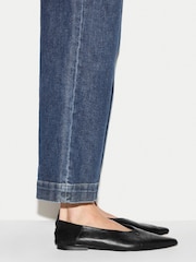 Jigsaw Black Linnie Flat Pointed Ballerinas - Image 3 of 6