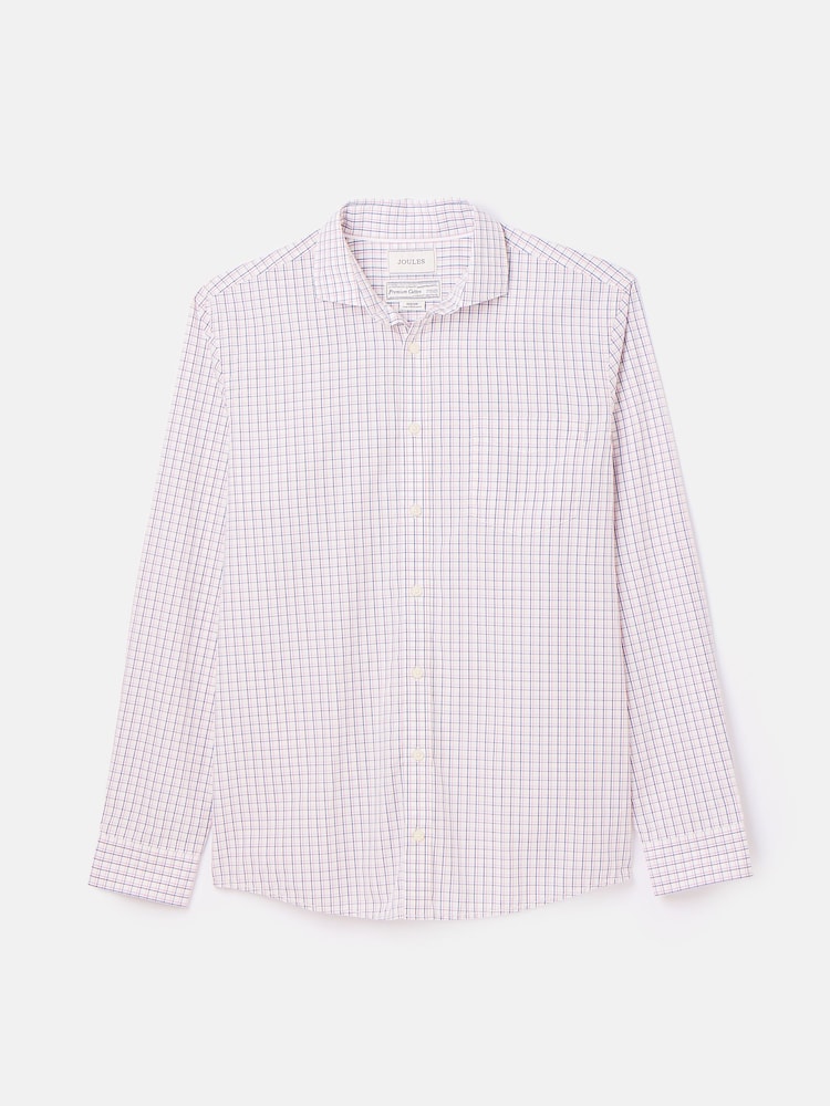 Joules 2 Pack Blue/ Pink Check Lightweight Cotton Shirts Classic Fit - Image 11 of 11