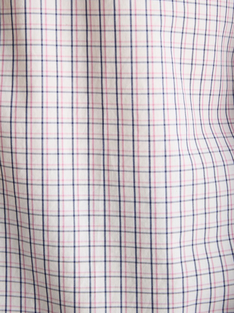 Joules 2 Pack Blue/ Pink Check Lightweight Cotton Shirts Classic Fit - Image 6 of 11