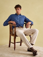 Joules 2 Pack Blue/ Pink Check Lightweight Cotton Shirts Classic Fit - Image 8 of 11