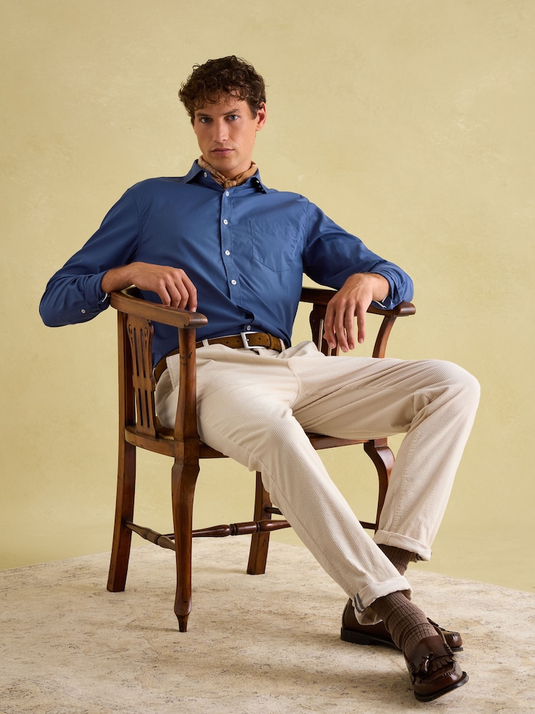 Joules 2 Pack Blue/ Pink Check Lightweight Cotton Shirts Classic Fit - Image 8 of 11