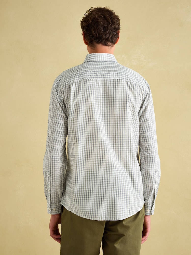 Joules 2 Pack Blue/Green Check Lightweight Cotton Shirts Classic Fit - Image 4 of 9