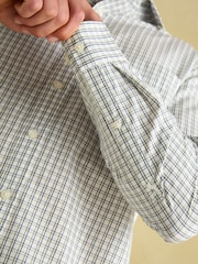 Joules 2 Pack Blue/Green Check Lightweight Cotton Shirts Classic Fit - Image 6 of 9