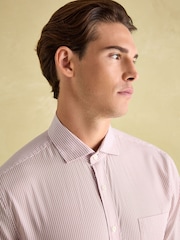 Joules 2 Pack Blue/Pink Stripe Lightweight Cotton Shirts Classic Fit - Image 7 of 9