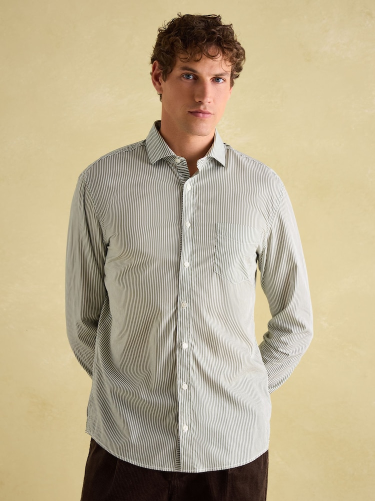 Joules 3 Pack Green/Blue Lightweight Cotton Shirts Classic Fit - Image 4 of 20