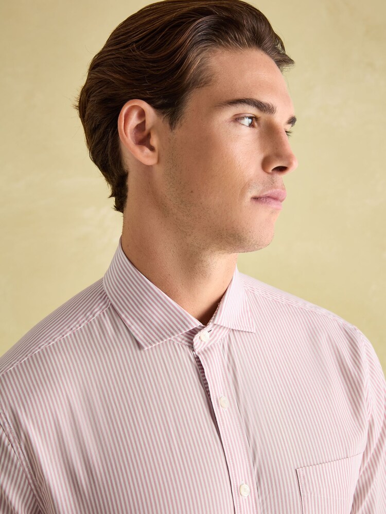 Joules 3 Pack Green Stripe/ Blue Stripe/ Pink Stripe Lightweight Cotton Shirts Classic Fit - Image 10 of 19