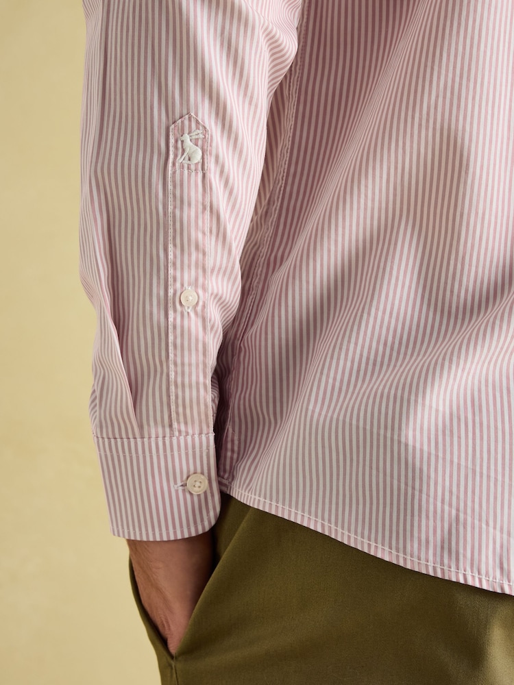 Joules 3 Pack Green Stripe/ Blue Stripe/ Pink Stripe Lightweight Cotton Shirts Classic Fit - Image 13 of 19