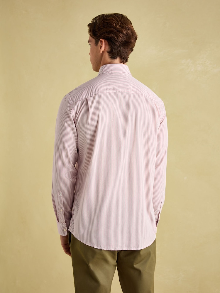 Joules 3 Pack Green Stripe/ Blue Stripe/ Pink Stripe Lightweight Cotton Shirts Classic Fit - Image 7 of 19
