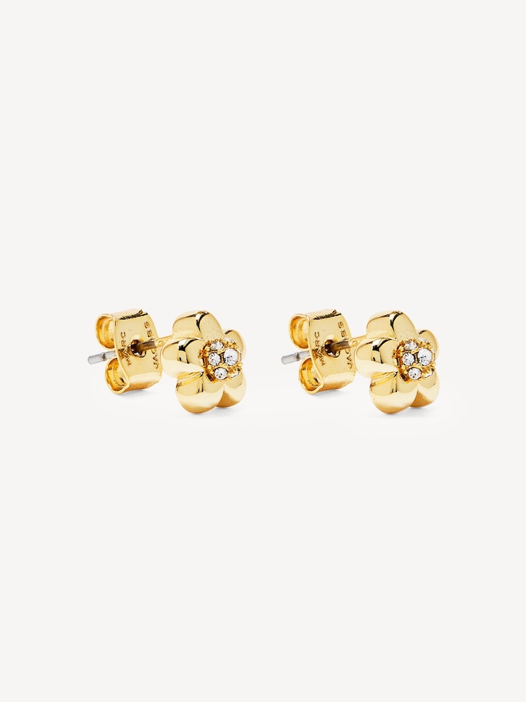 Marc Jacobs Gold Tone Daisy Micro Earrings - Image 2 of 4