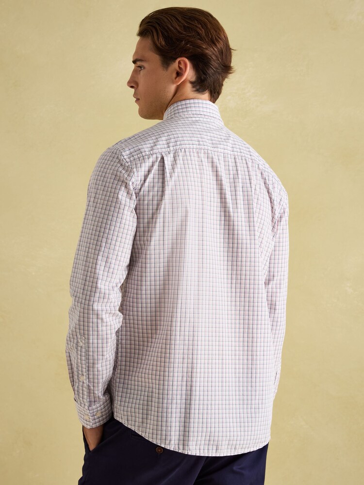 Joules 3 Pack Blue / Pink/ Green Check Lightweight Cotton Shirts Classic Fit - Image 6 of 12