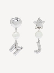 Marc Jacobs Silver Tone Balloon Pearl Earrings - Image 1 of 5