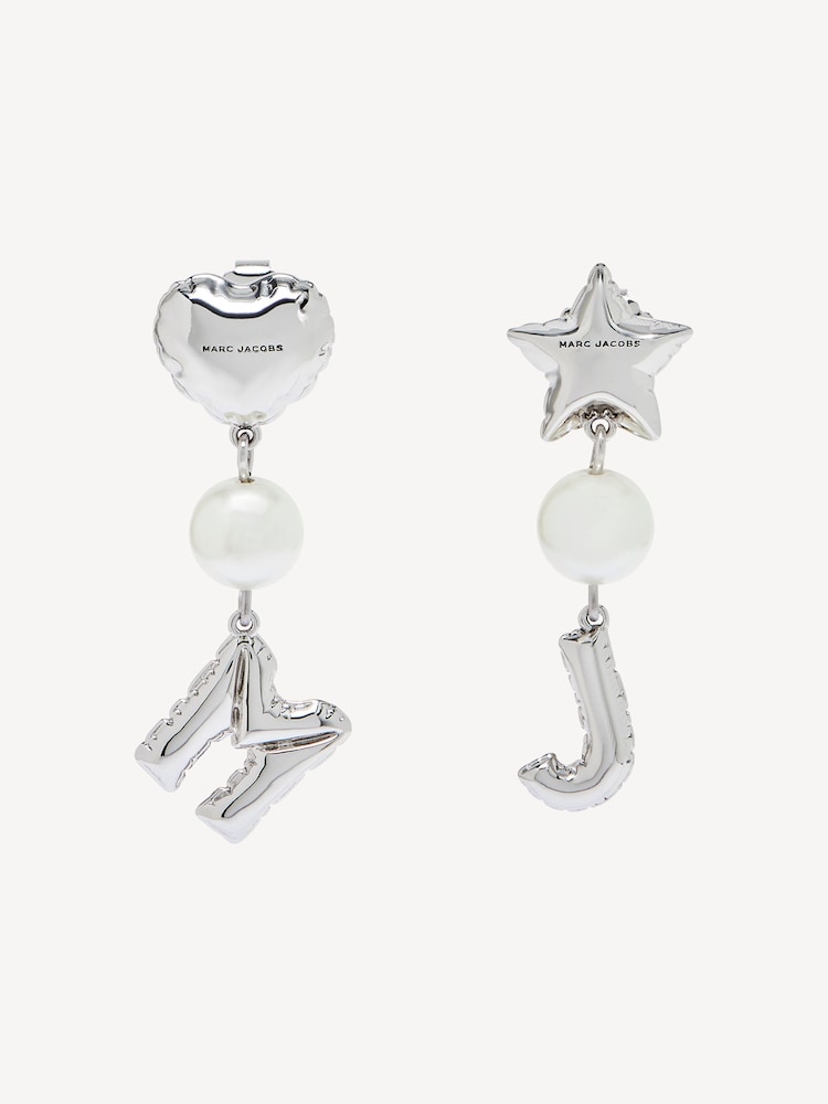 Marc Jacobs Silver Tone Balloon Pearl Earrings - Image 1 of 5