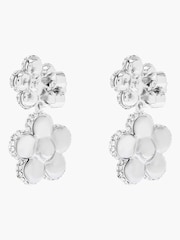 Marc Jacobs Silver Tone Daisy Balloon Drop Earrings - Image 2 of 4