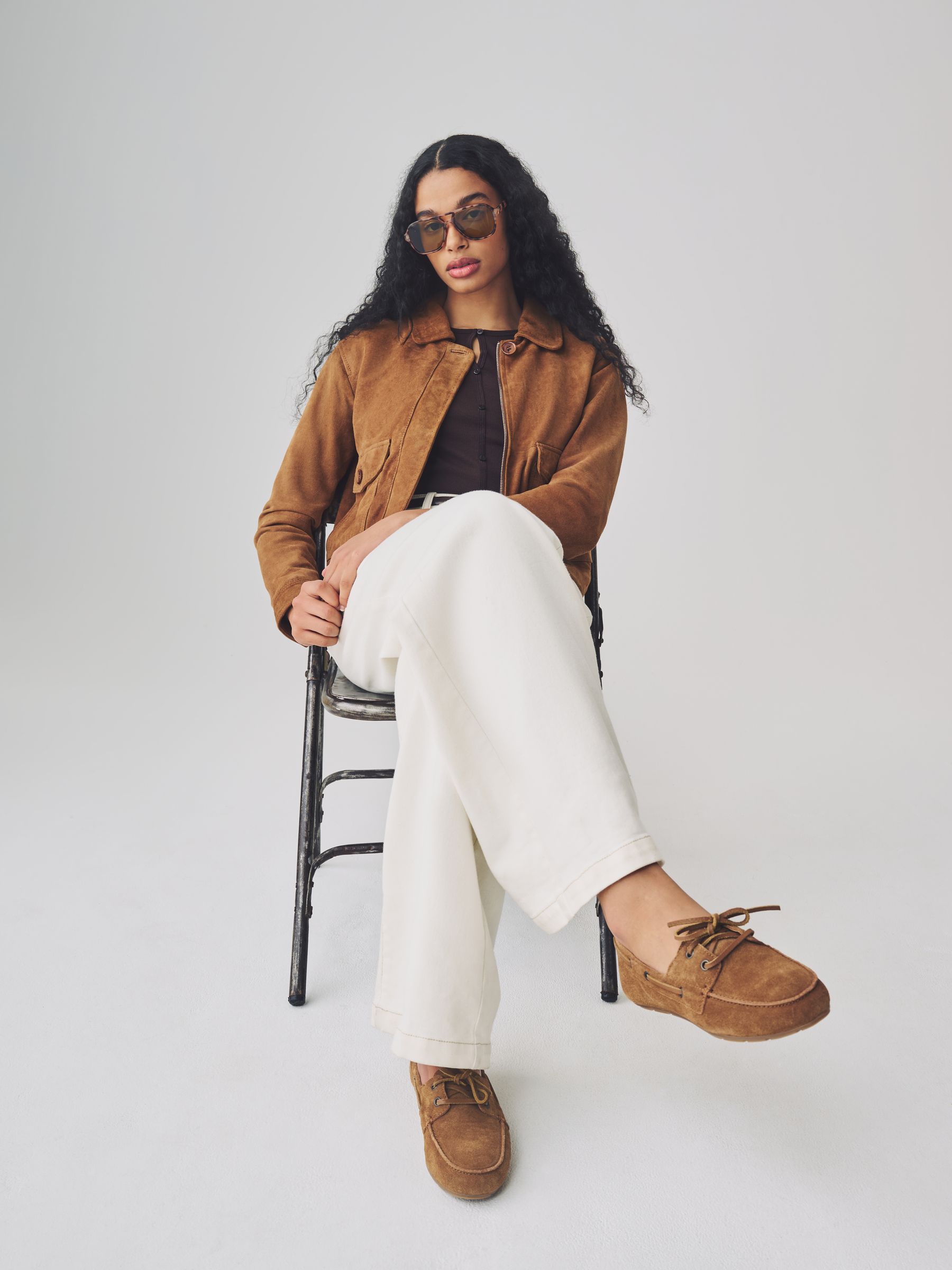 Buy Urban Code Brown Boxy Suede Trucker Jacket from Next USA