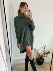 Style Cheat Green Longer Length Hope Jumper Dress - Image 1 of 4