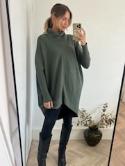 Style Cheat Green Longer Length Hope Jumper Dress - Image 2 of 4