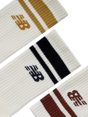 New Balance Cream NB Essentials Line Midcalf Crew Socks 3 Pack - Image 2 of 5