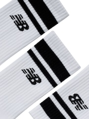 New Balance White NB Essentials Line Midcalf Crew Socks 3 Pack - Image 2 of 5