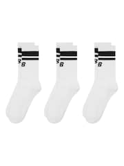 New Balance White NB Essentials Line Midcalf Crew Socks 3 Pack - Image 4 of 5