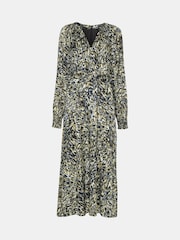 Whistles Green Marlow Leopard Swirl Dress - Image 5 of 5