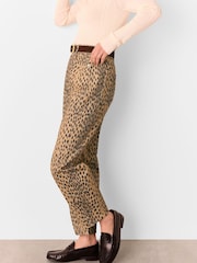 Whistles Nude Animal Spot Kick Flare 100% Cotton Jeans - Image 3 of 5