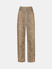Whistles Nude Animal Spot Kick Flare 100% Cotton Jeans - Image 5 of 5
