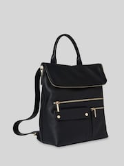 Whistles Black Farrow Pocket Detail Backpack - Image 3 of 5