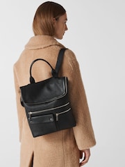 Whistles Black Farrow Pocket Detail Backpack - Image 5 of 5