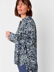 Whistles Blue Leopard Swirl Print Shirt - Image 3 of 5