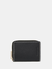 Whistles Black Koa Contrast Stitch Purse - Image 1 of 4