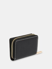 Whistles Black Koa Contrast Stitch Purse - Image 2 of 4