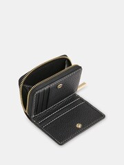 Whistles Black Koa Contrast Stitch Purse - Image 3 of 4