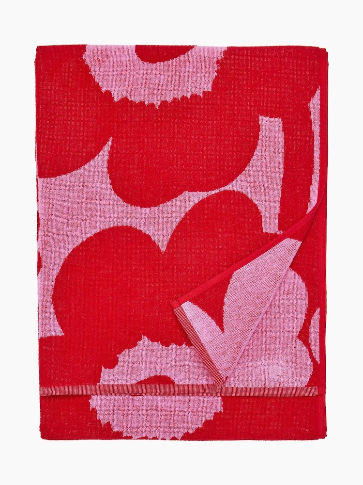 Marimekko Pink Unikko Towel - Image 2 of 3